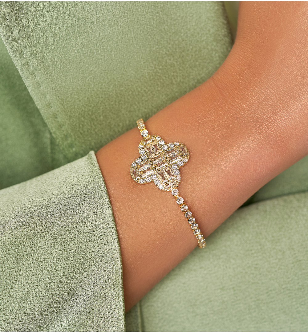 Zestaw biżuterii z koniczynką Cristal Clover Z0127