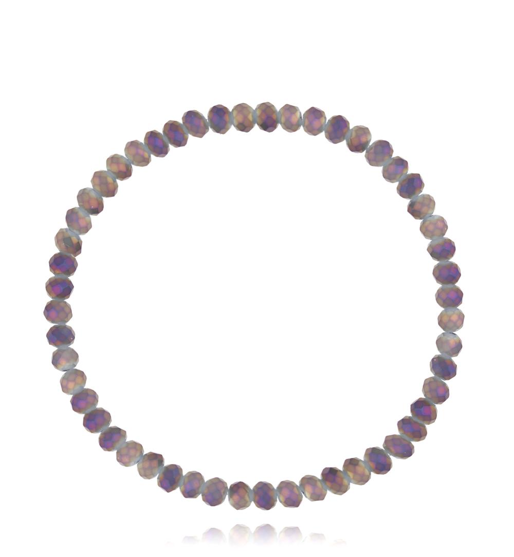 Bransoletka z kryształkami szaro fioletowa Jambo BCY0181