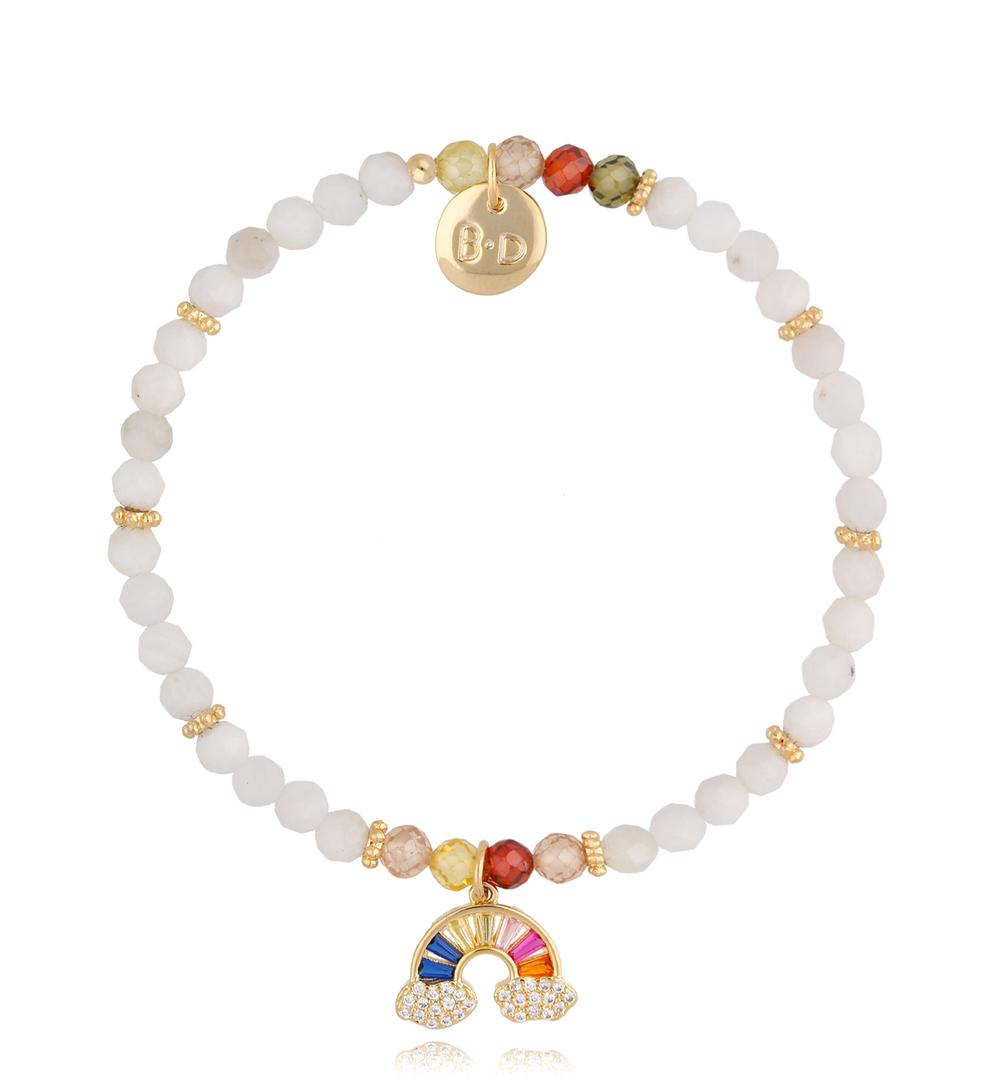 Bransoletka z kamieniami księżycowymi i tęczą Carvoeiro BTW1341