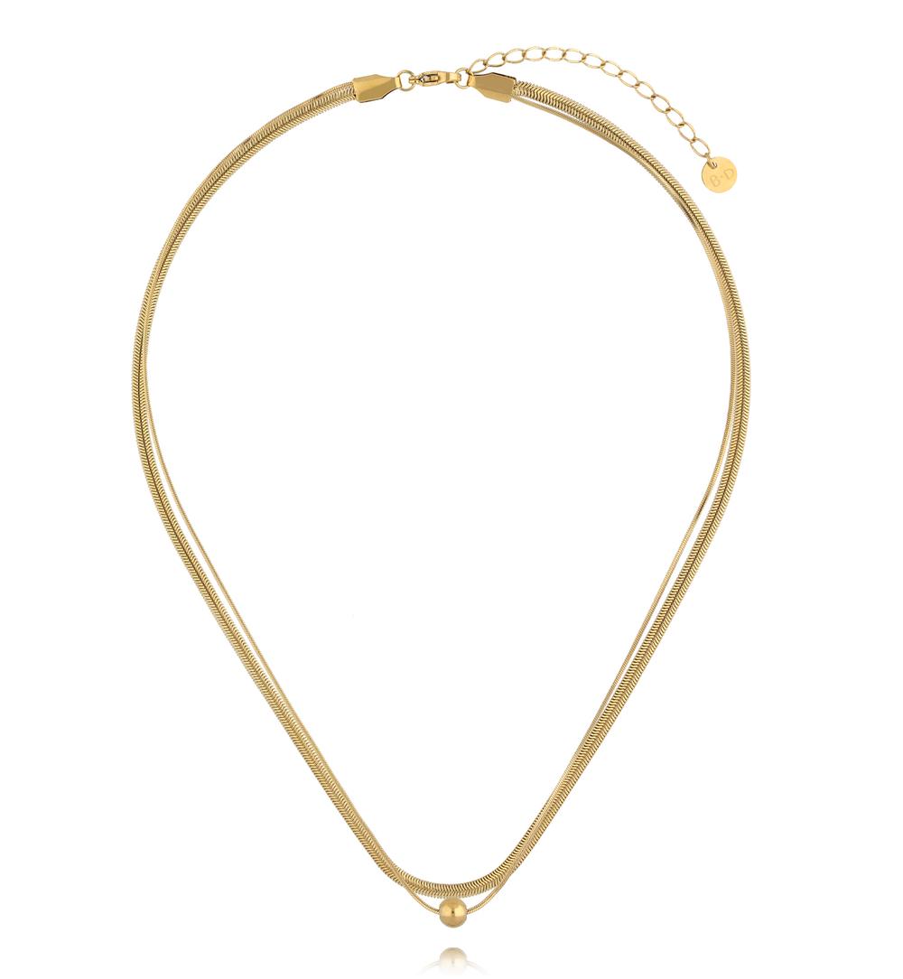 Naszyjnik żmijka z kulką NSY0702