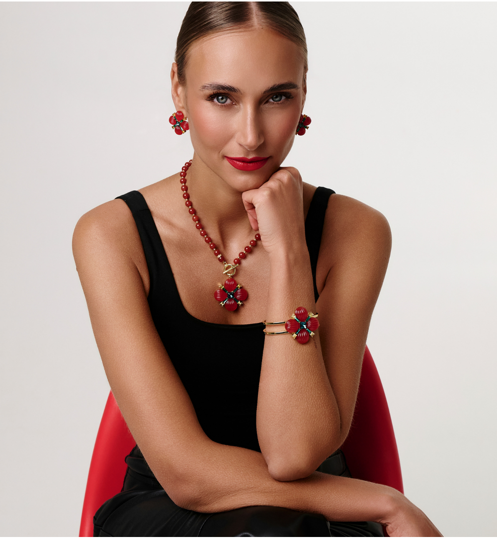 Bransoletka z kwiatowym motywem BSS0269