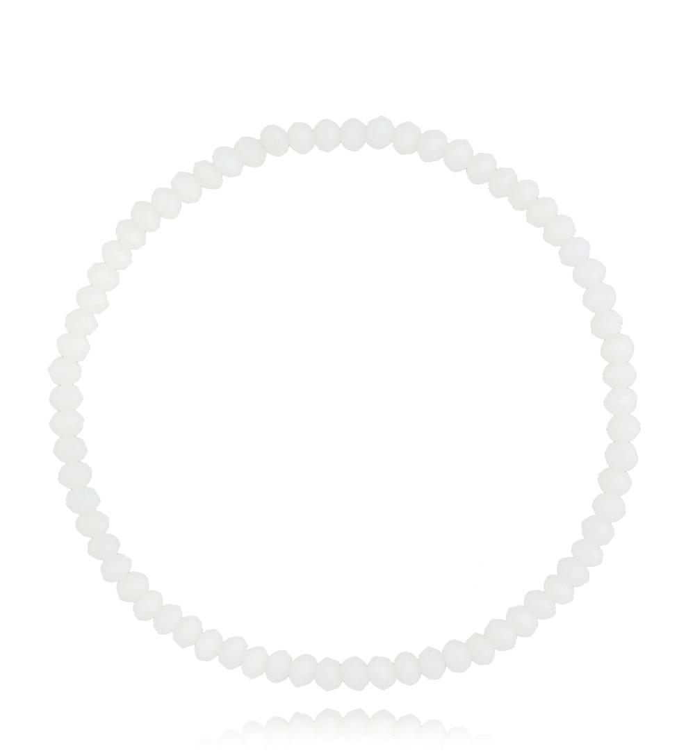 Bransoletka z białymi kryształkami Luminous Crystal 3 mm BCY0247