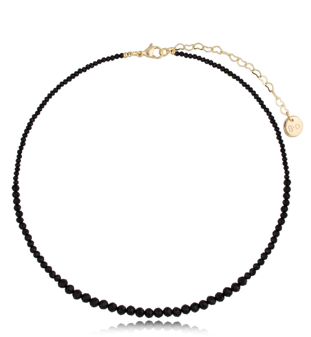 Naszyjnik z czarnymi agatami Cool NTW0430