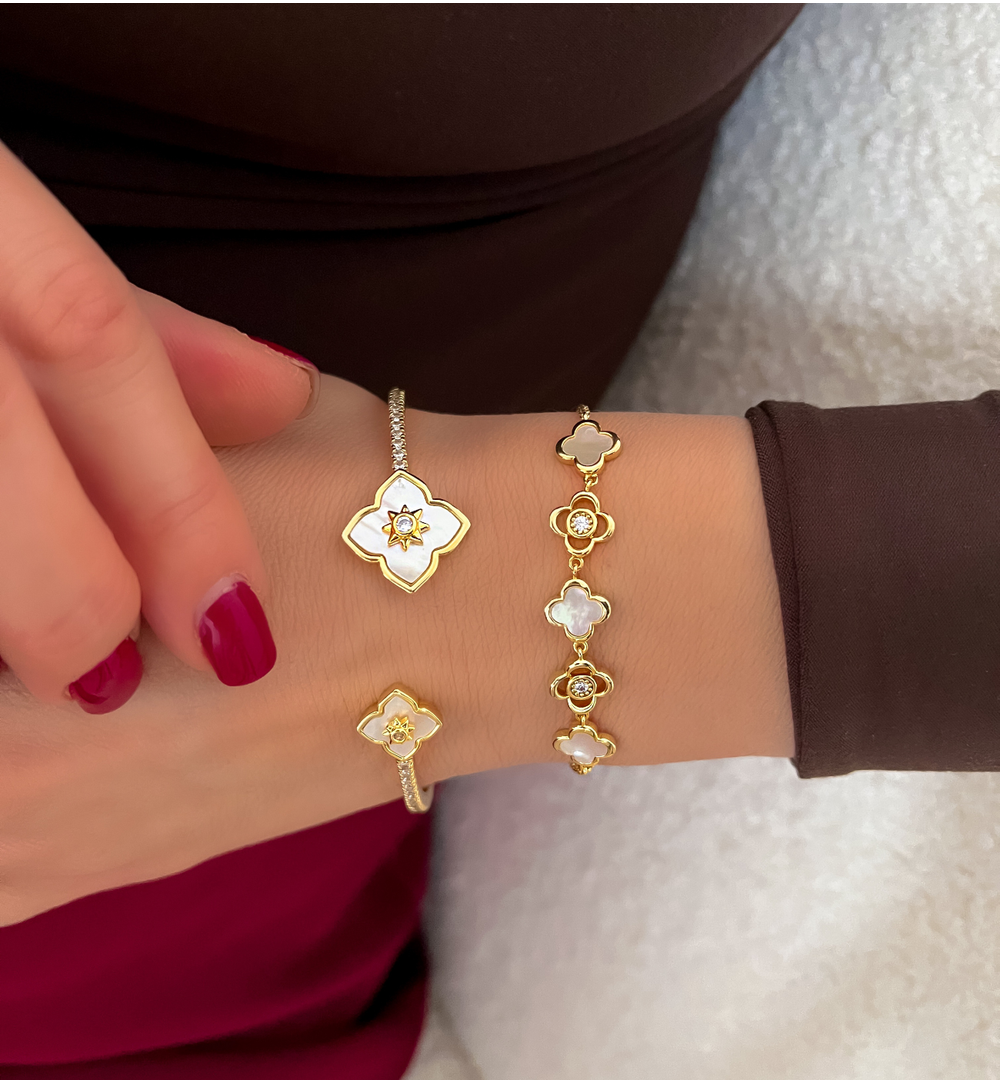 Bransoletka z koniczynkami złota BLU0001