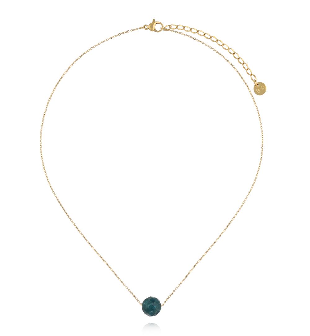 Naszyjnik z apatytu na delikatnym łańcuszku NLB0349