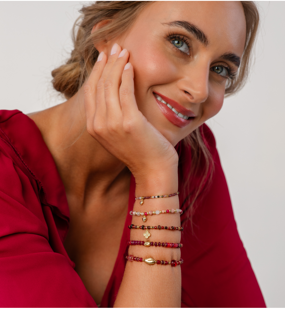 Bransoletka z granatami i turmalinami BSC2216