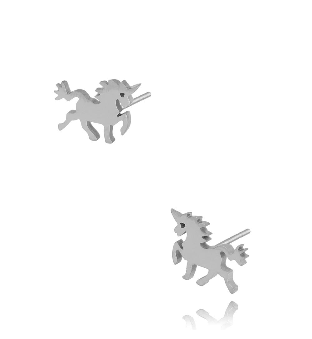 Kolczyki jednorożce srebrne Unicorn KSA0415