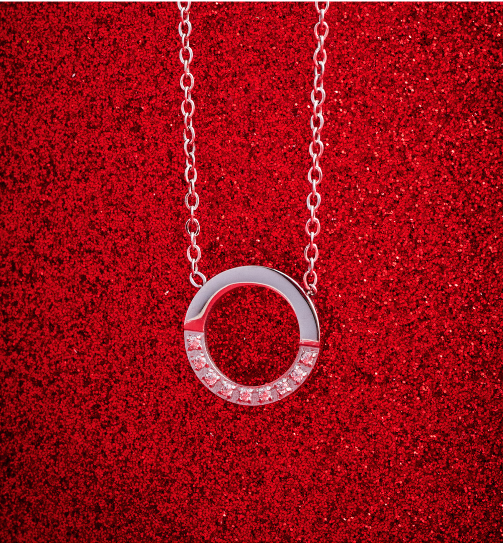 Zestaw biżuterii srebrnej z motywem koła ZN0068