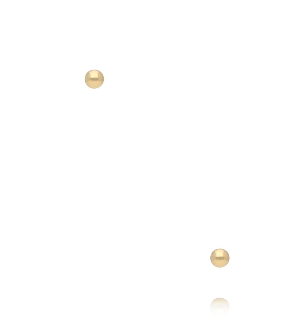 Zestaw minimalistycznych kolczyków kulek – złotych KMB0017