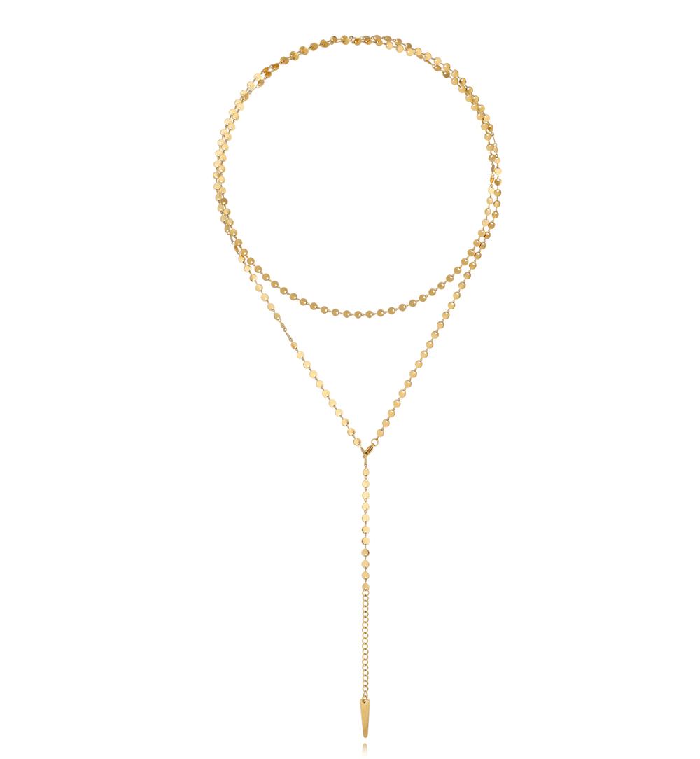 Naszyjnik złoty łańcuch body chain Secret of Joy NSA0673