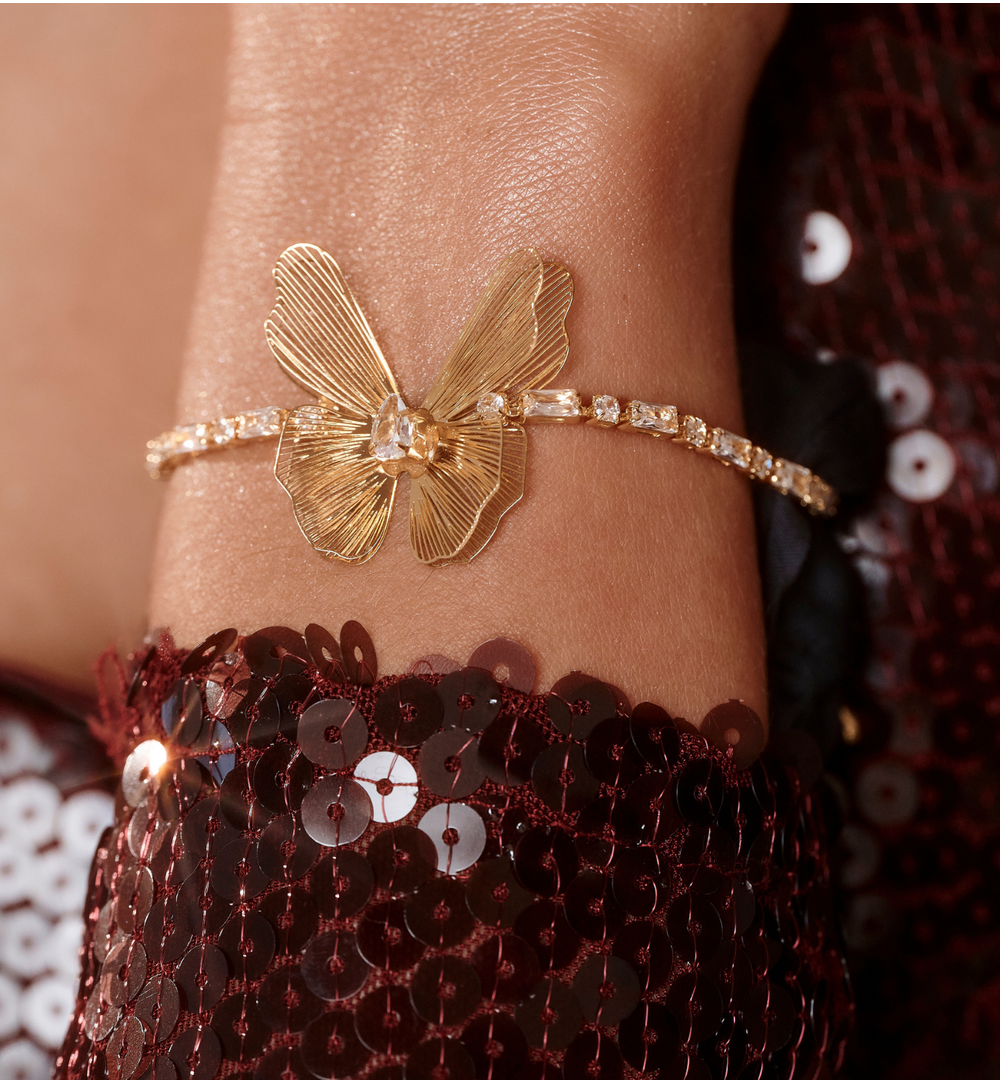 Zestaw biżuterii z motylami ZN0046