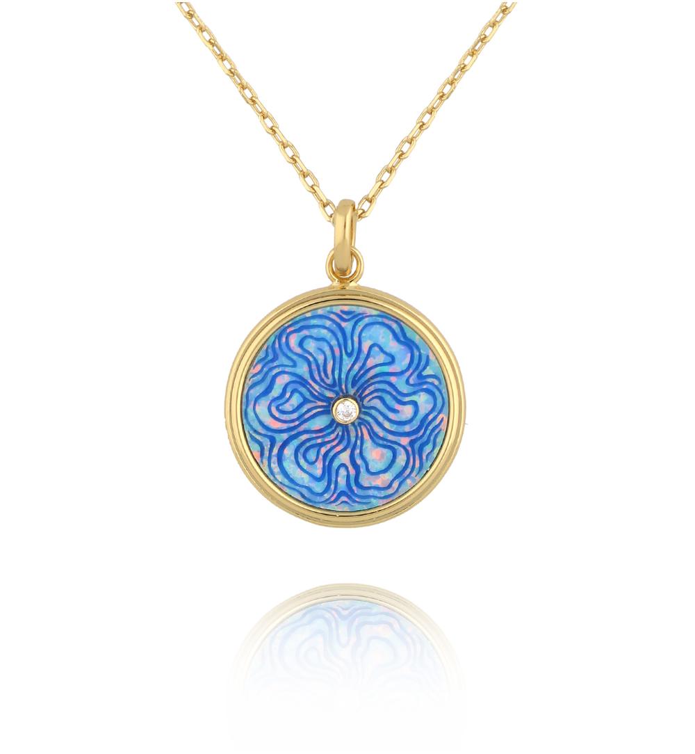 Naszyjnik z opalami Aqua Harmony NFA0051