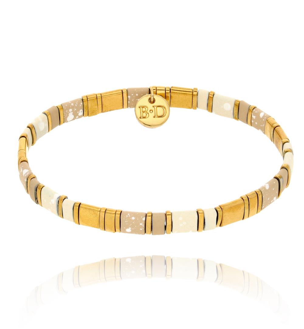 Bransoletka kremowo beżowa Yummy BSC1375