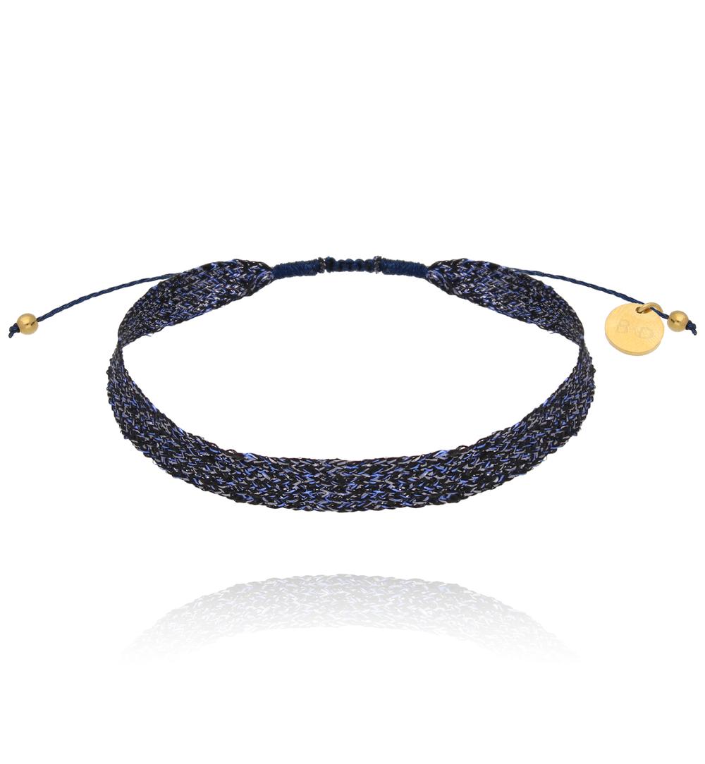 Bransoletka z tasiemką granatowa Glow Up BSC1921