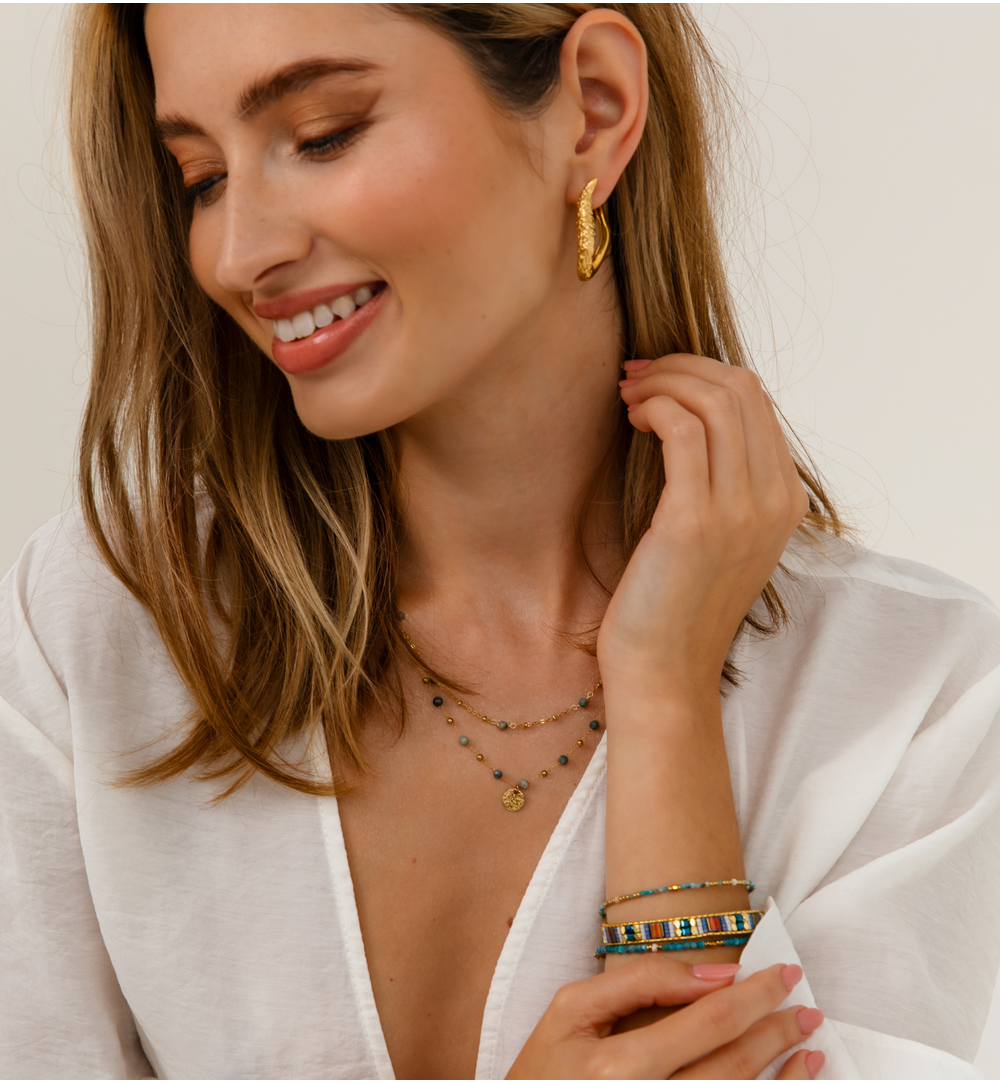 Bransoletka z zielonymi jadeitami Serenity BPA0465