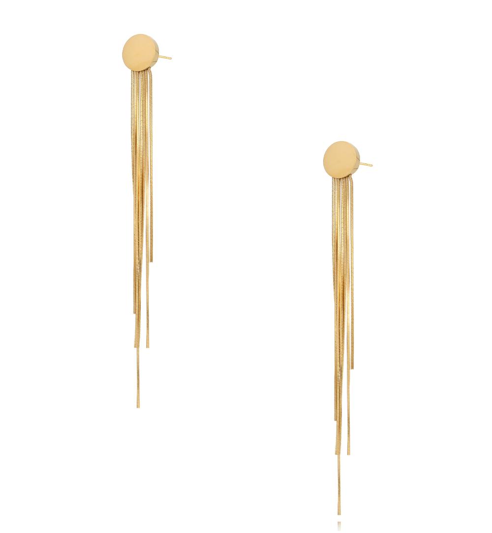 Kolczyki złote z łańcuszkami Fringe Dangles KSA2063