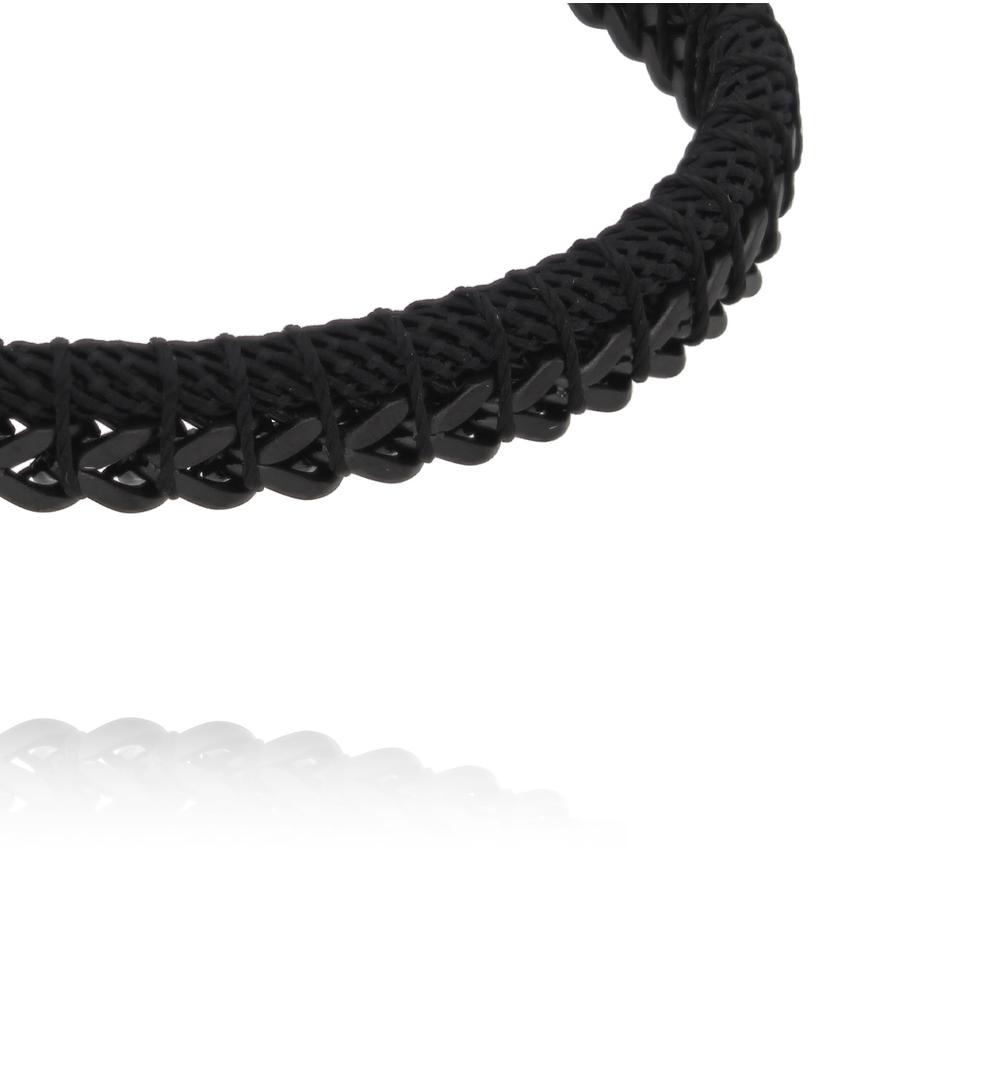 Bransoletka męska czarna Agapito BMITC0767