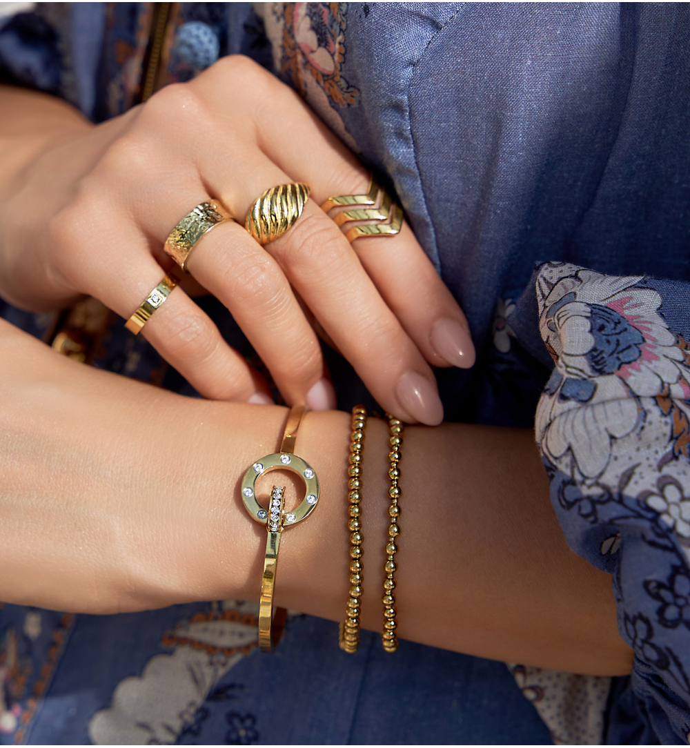 Bransoletka z kulkami złota Basic 4 mm BSA0250