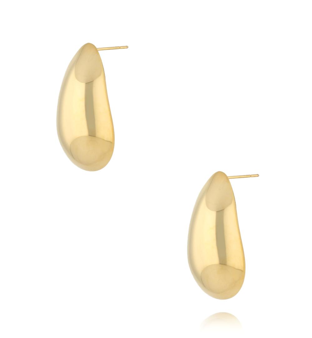 Złocony zestaw kolczyków z nausznicą ZN0129