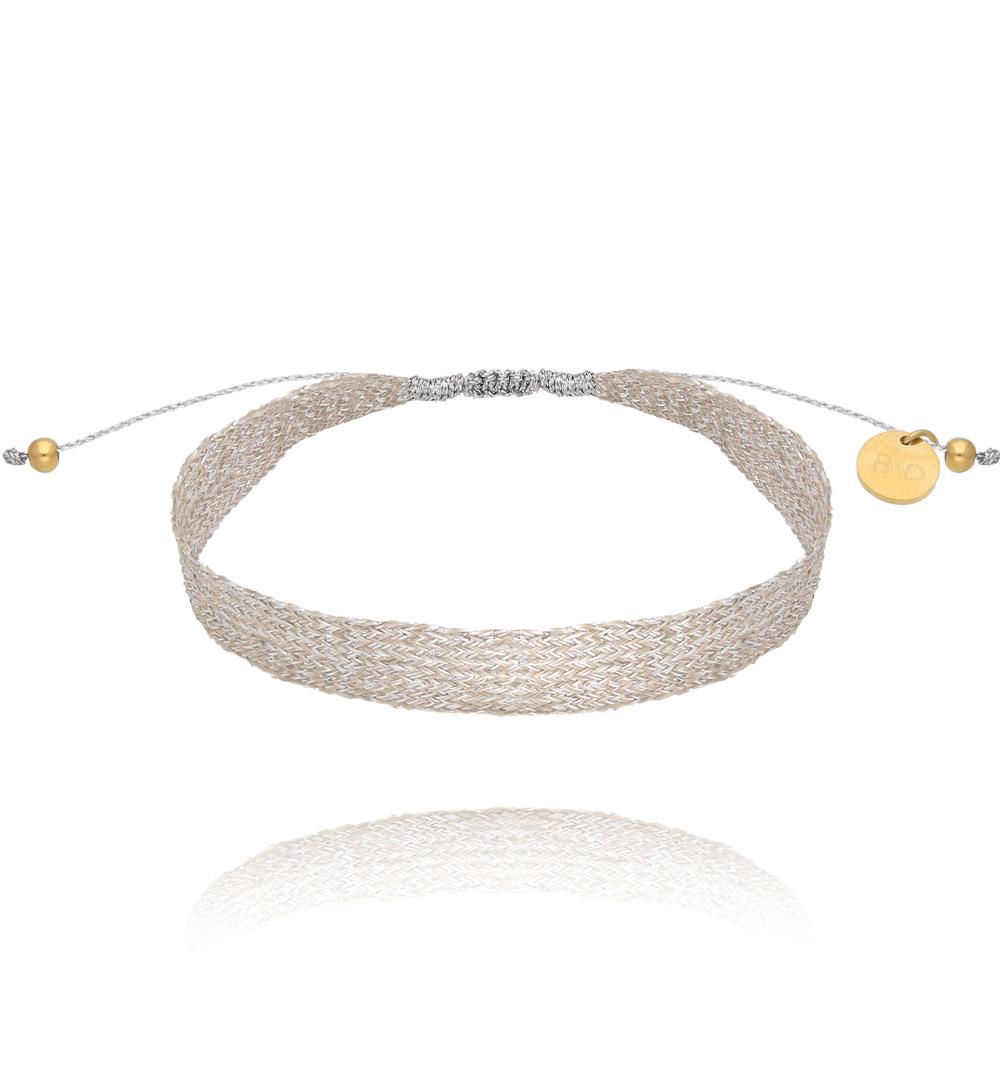 Bransoletka z tasiemką srebrna Glow Up BSC1923