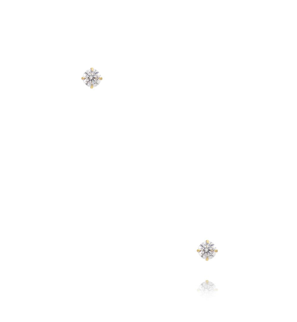 Zestaw kolczyków złotych – klasyczne cyrkonie KCA0192