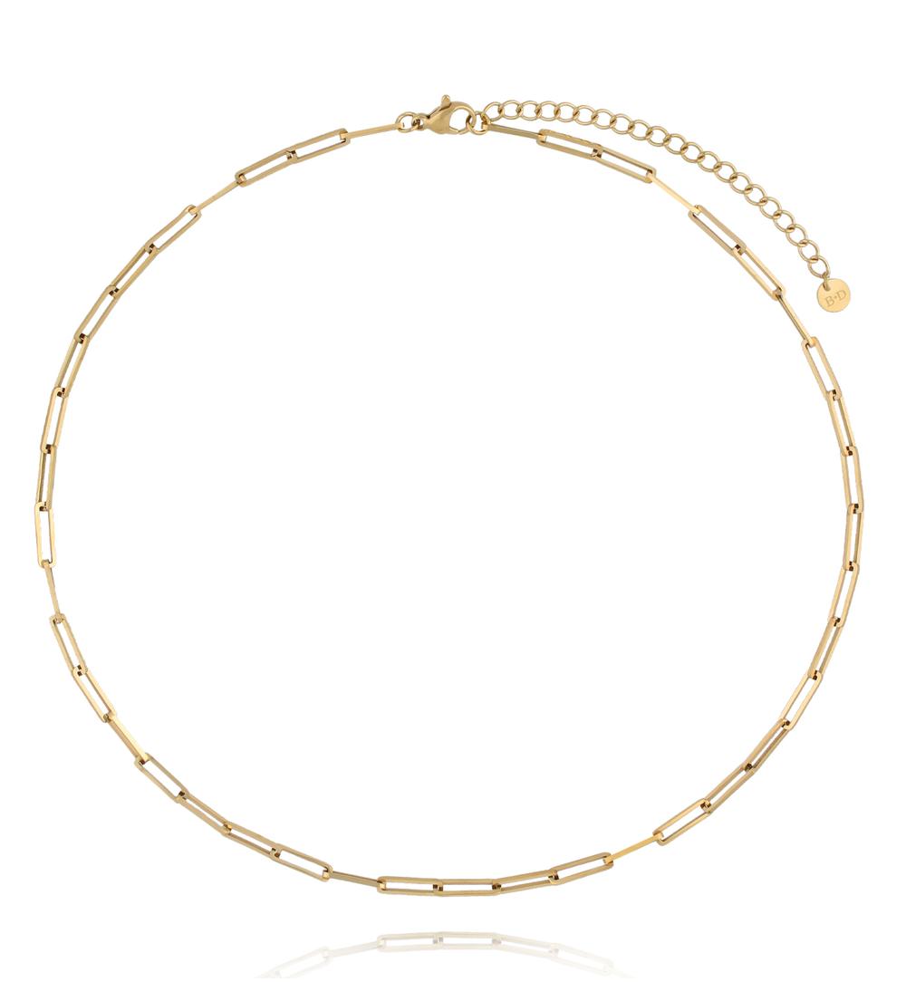 Naszyjnik łańcuch złoty ze stali szlachetnej NSY0795