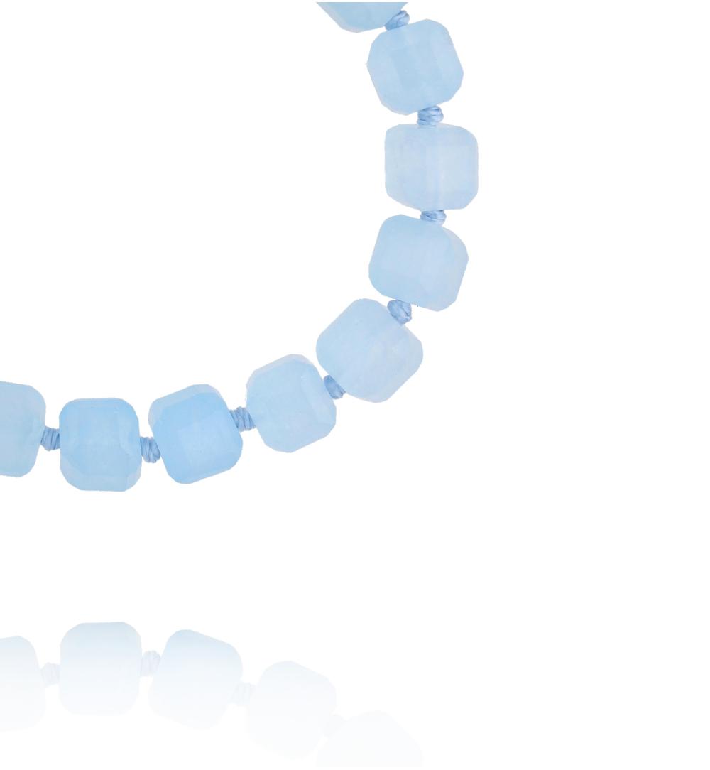 Bransoletka z błękitnych jadeitów Aquamarine II BPA0703