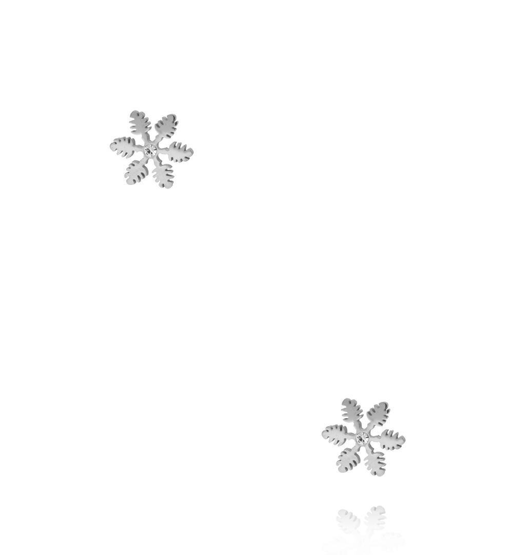 Zestaw biżuterii srebrnej ze śnieżynkami ZN0082