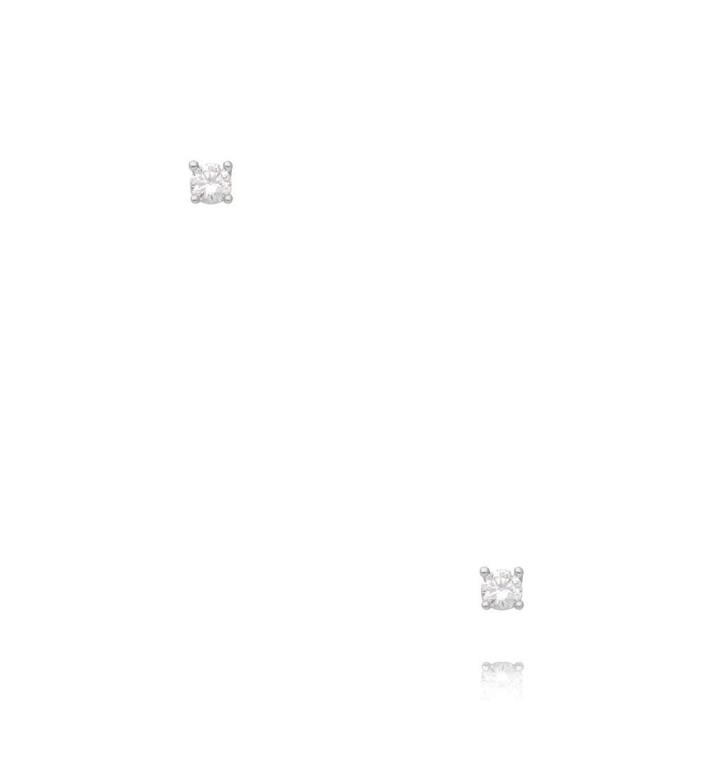 Zestaw kolczyków w srebrnym odcieniu z czarnymi cyrkoniami KMB0001