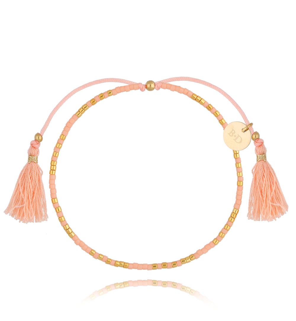 Bransoletka brzoskwiniowa z chwostami Beads BSC1254