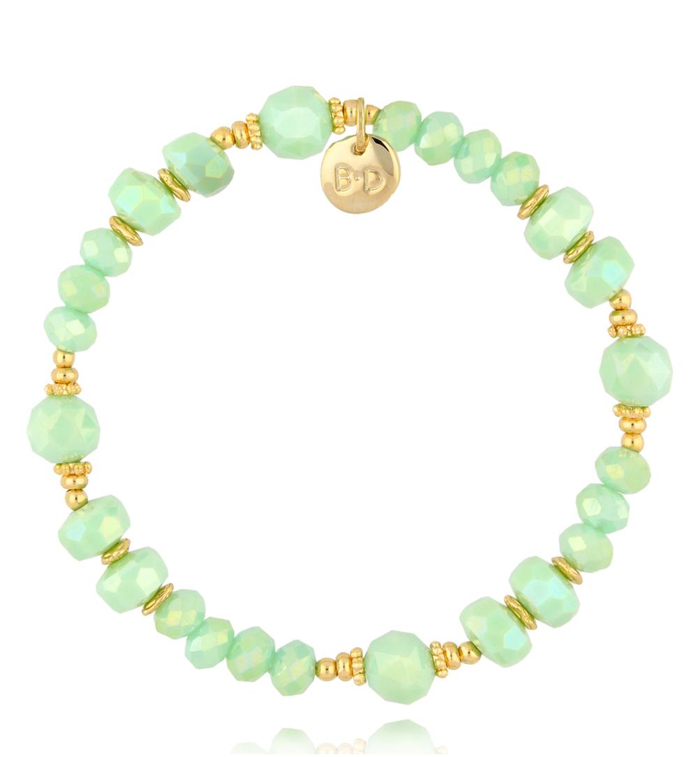 Bransoletka z miętowymi jasnymi kryształkami Clear Sky BPA0360