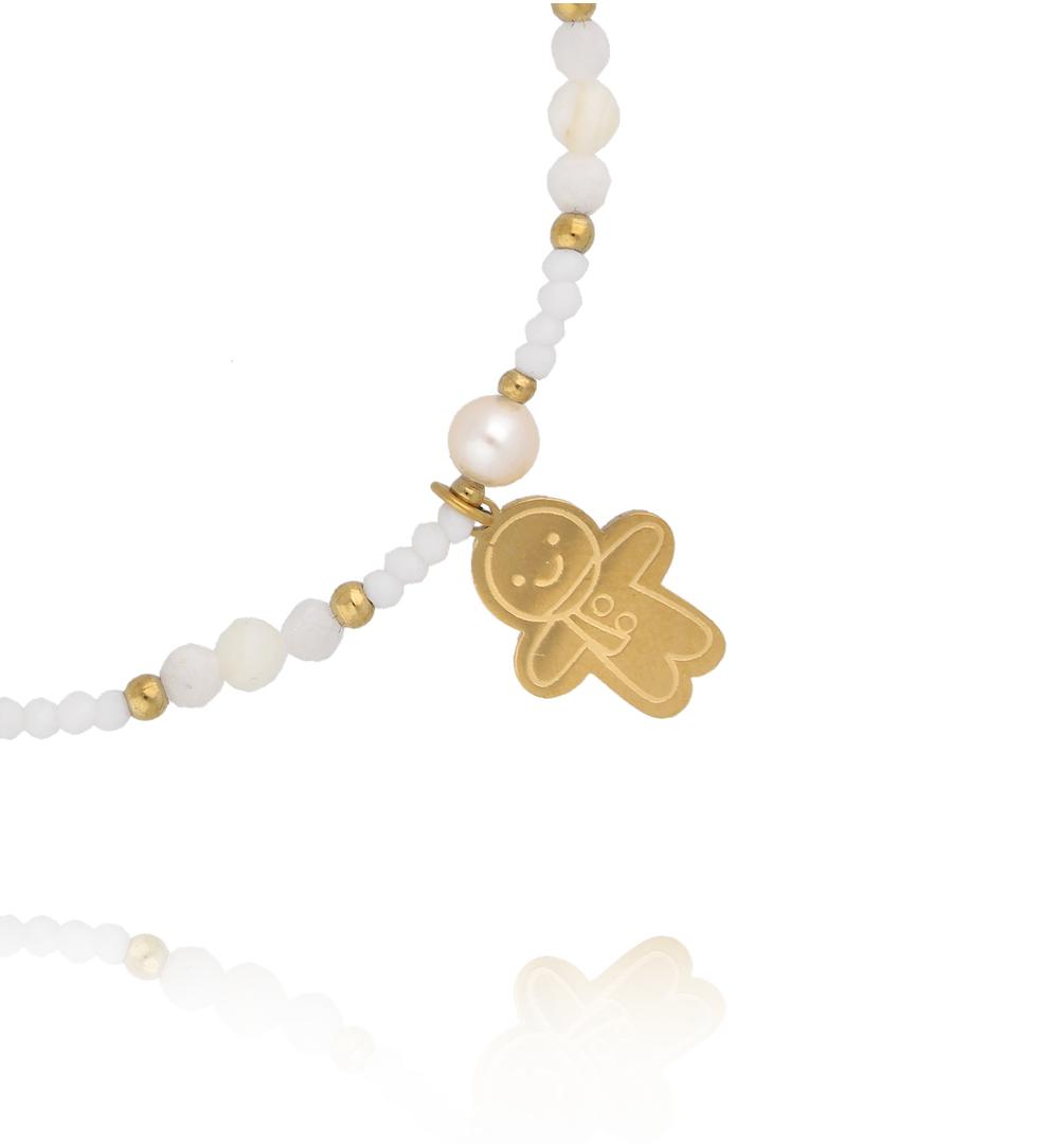 Bransoletka biała z ciasteczkiem All I Want BTW2443