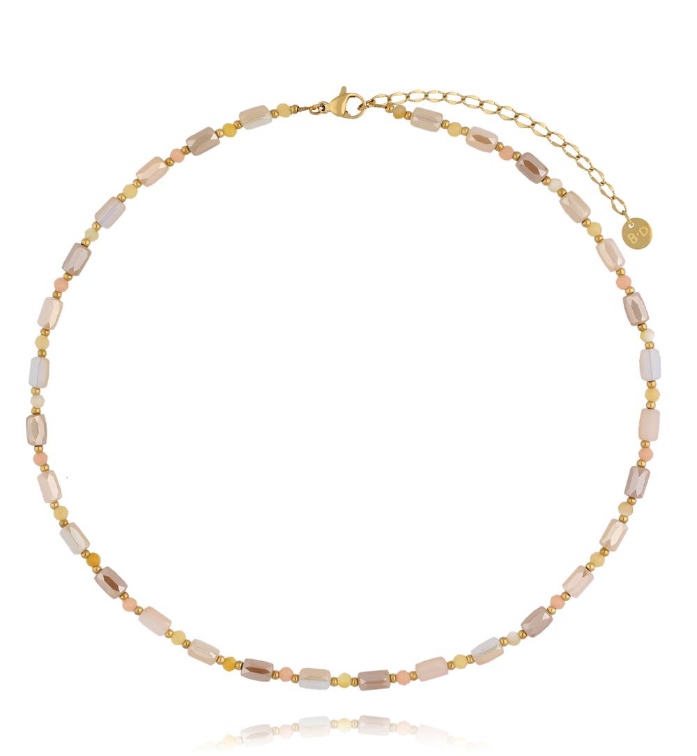 Naszyjnik w beżowo-karmelowych odcieniach NTW1551