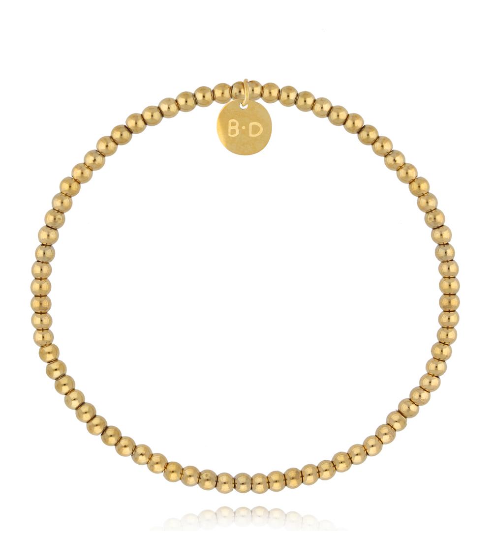 Bransoletka złota z kuleczkami ze stali szlachetnej BTW3602