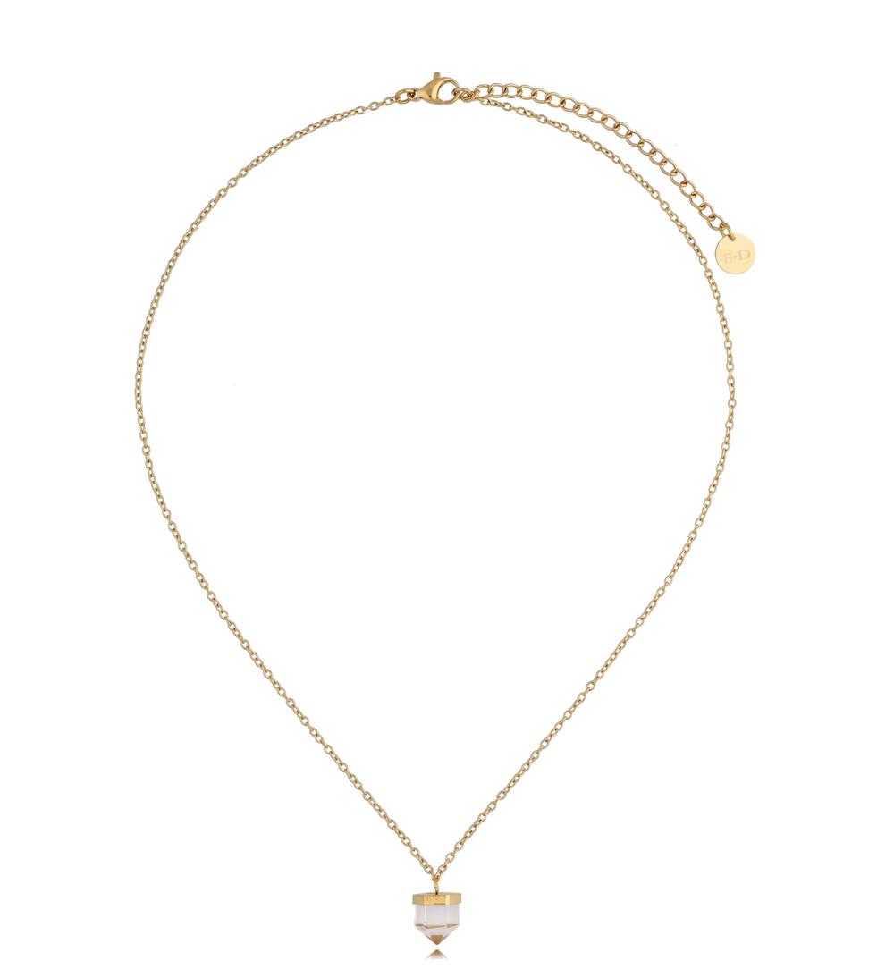 Naszyjnik z kryształem górskim New Cristal NLB0214