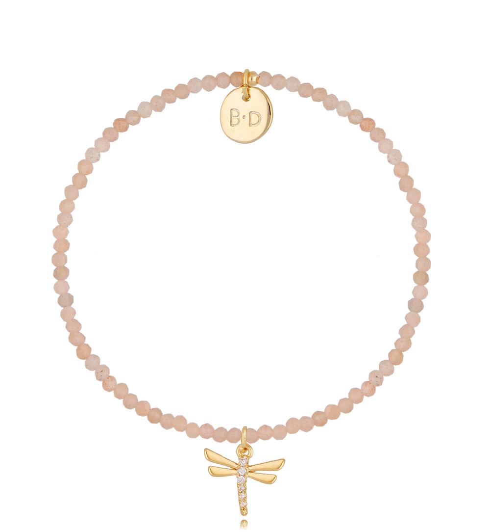 Bransoletka z kamieniami słonecznymi i ważką Lifestyle BTW0902