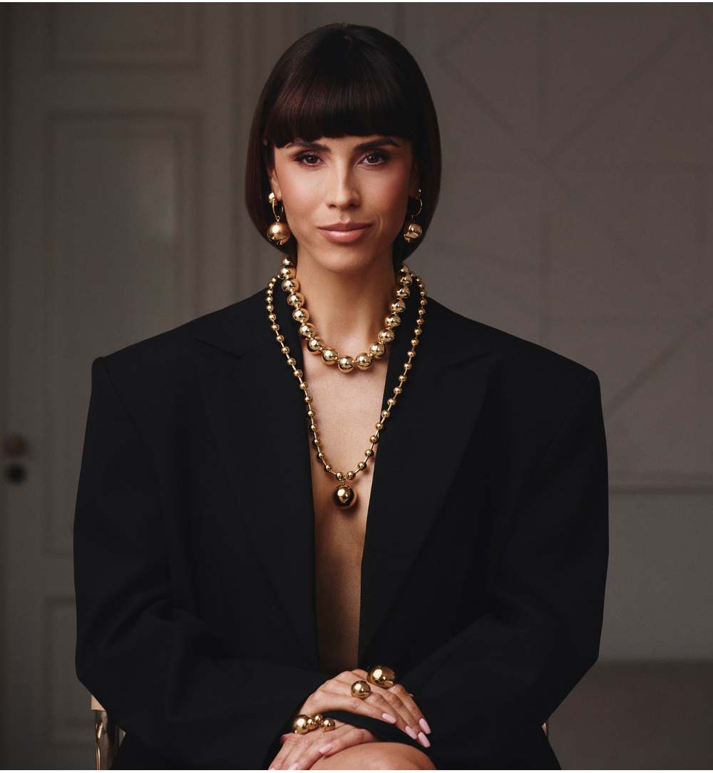 Naszyjnik złoty z kulkami Allegra NRG0523