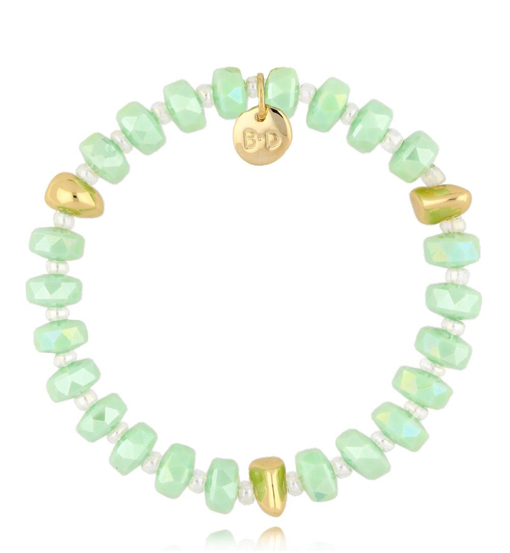 Bransoletka z miętowymi jasnymi kryształkami Clear Sky BPA0361
