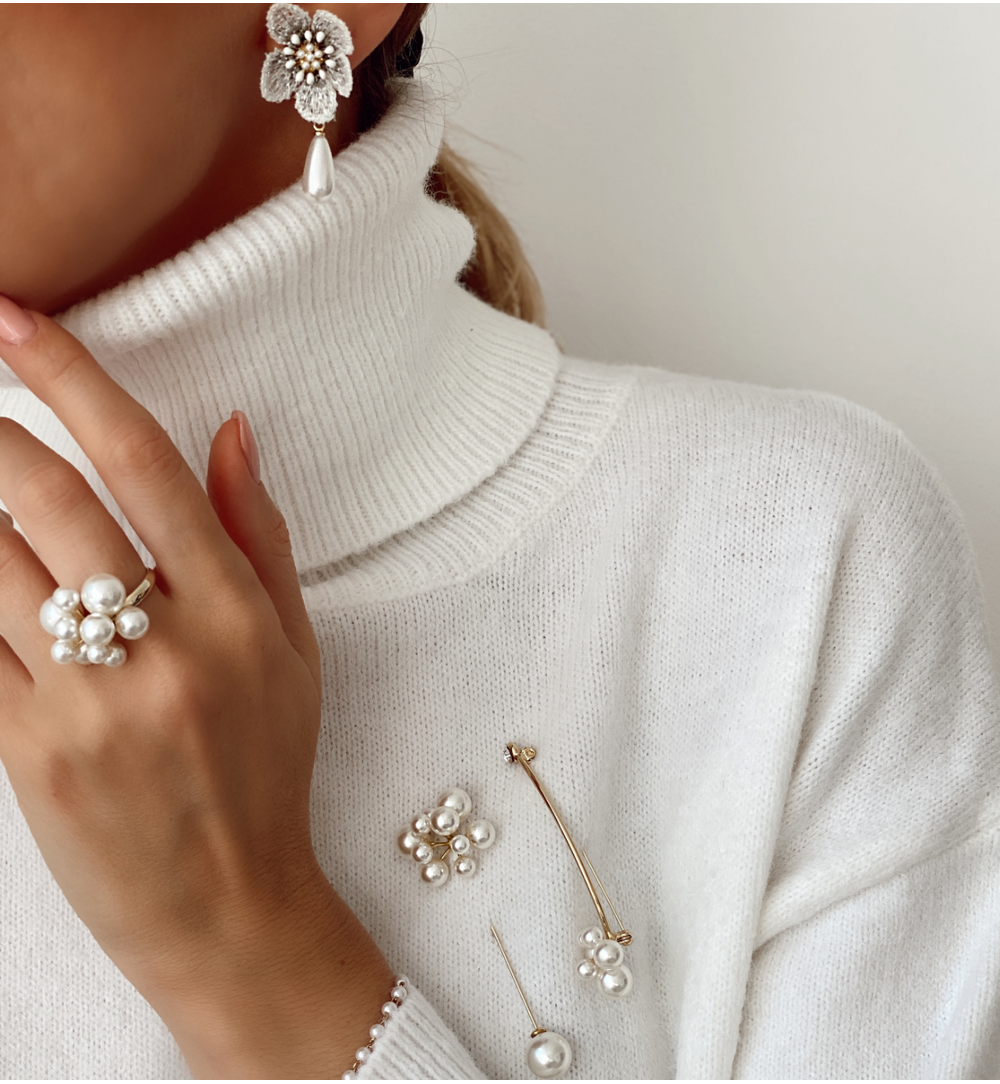 Szpilka złota z perłami Thiane BRPE0004