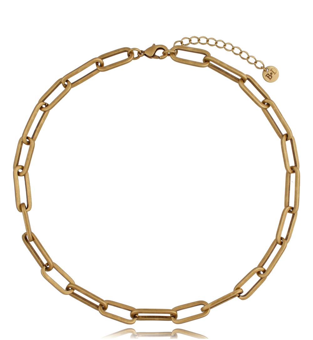 Naszyjnik antyczne złoto łańcuch Basic Chain NRG0467