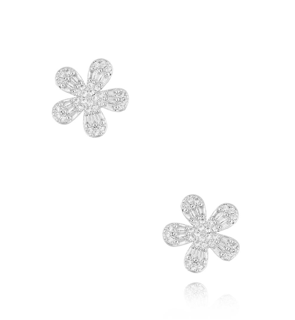 Kolczyki srebrne z kwiatami Fleurette KSS1506