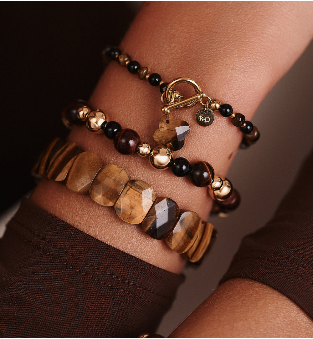 Zestaw bransoletek z kamieni naturalnych – Tygrysie Oko ZN0004