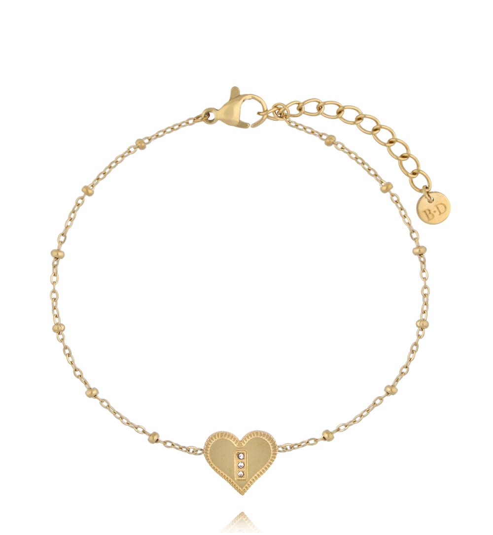 Bransoletka z sercem złota BSY0549