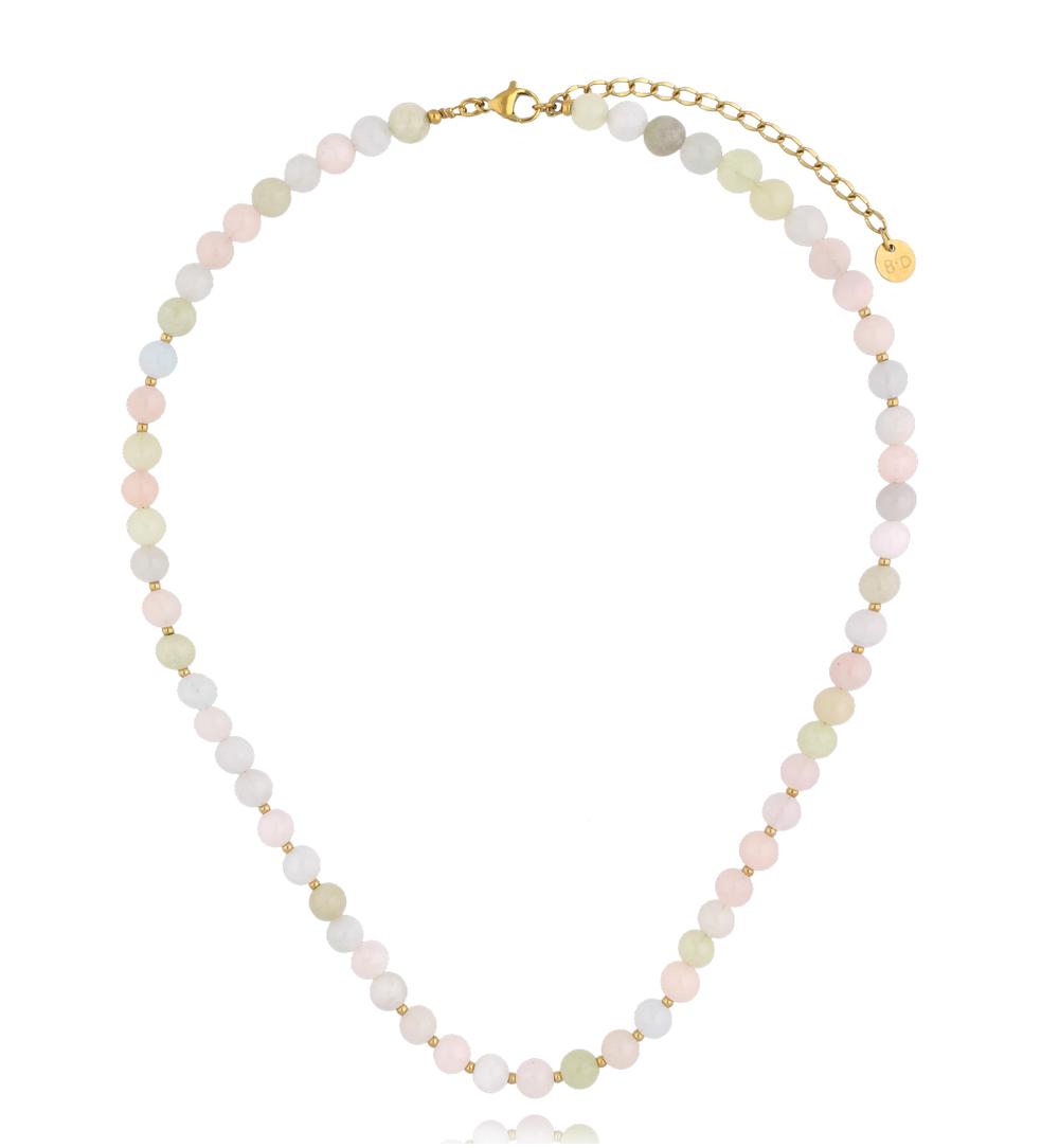 Naszyjnik z pastelowego morganitu NPA1581