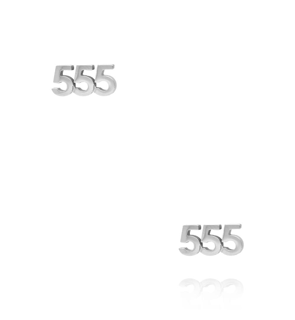 Kolczyki z anielską liczbą 555 srebrne KSA2322