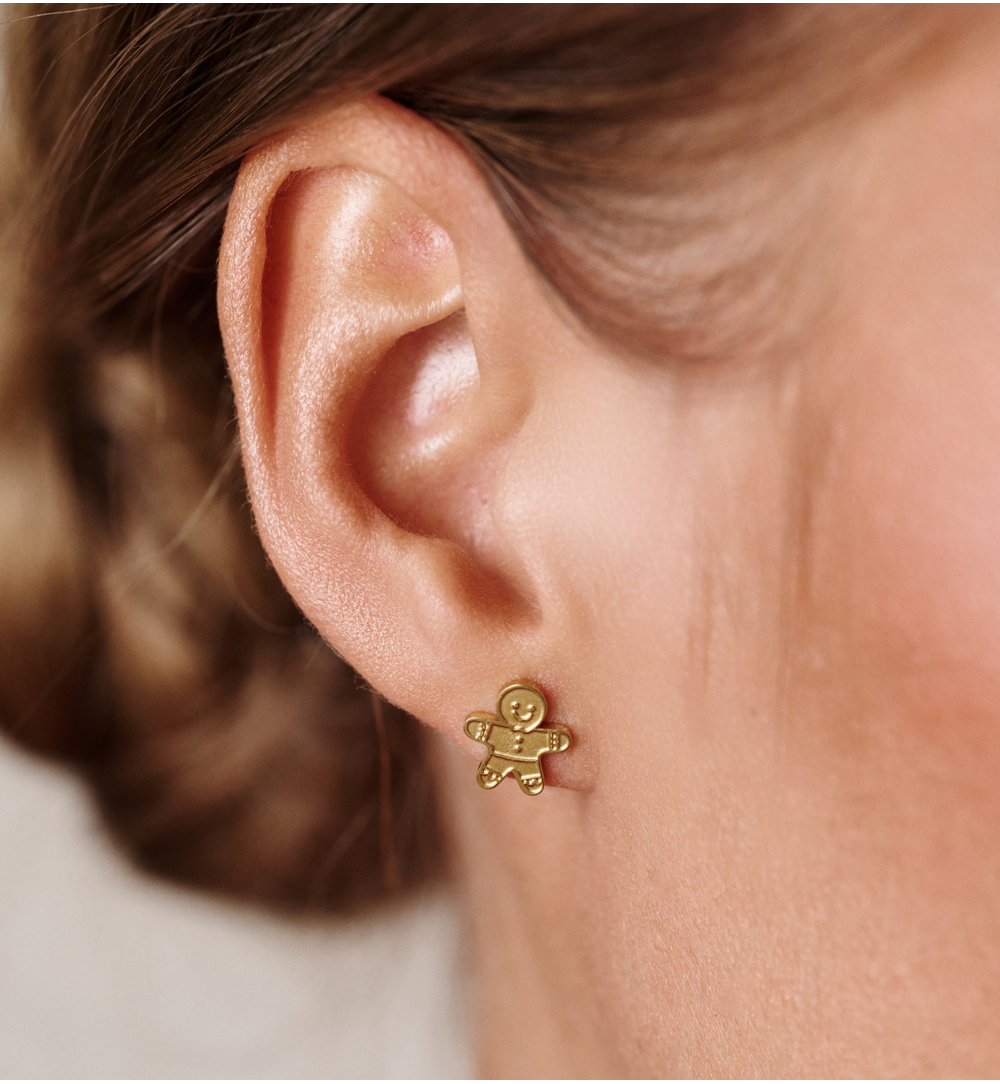 Kolczyki z ciastkiem złote KSA2285