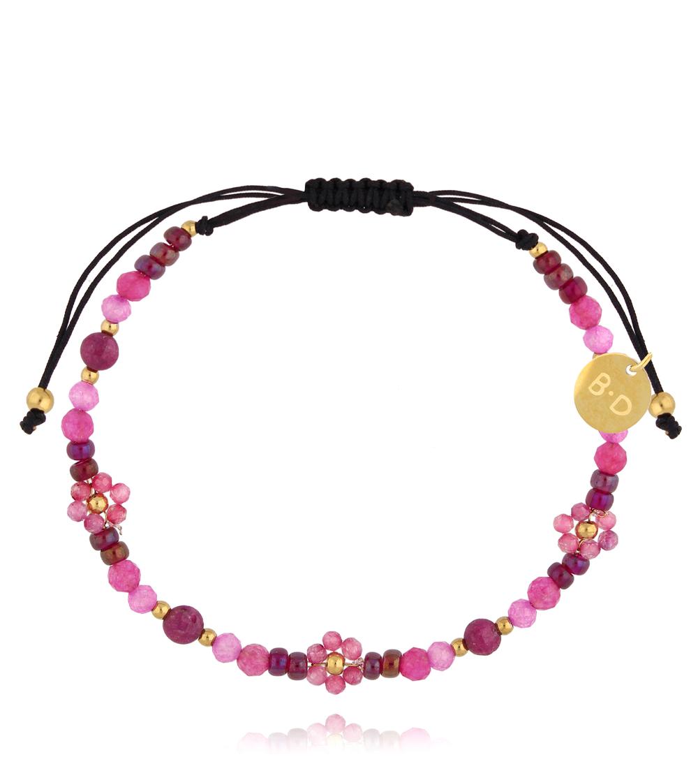 Bransoletka z jadeitami i rubinami  Lizzy BMT0273