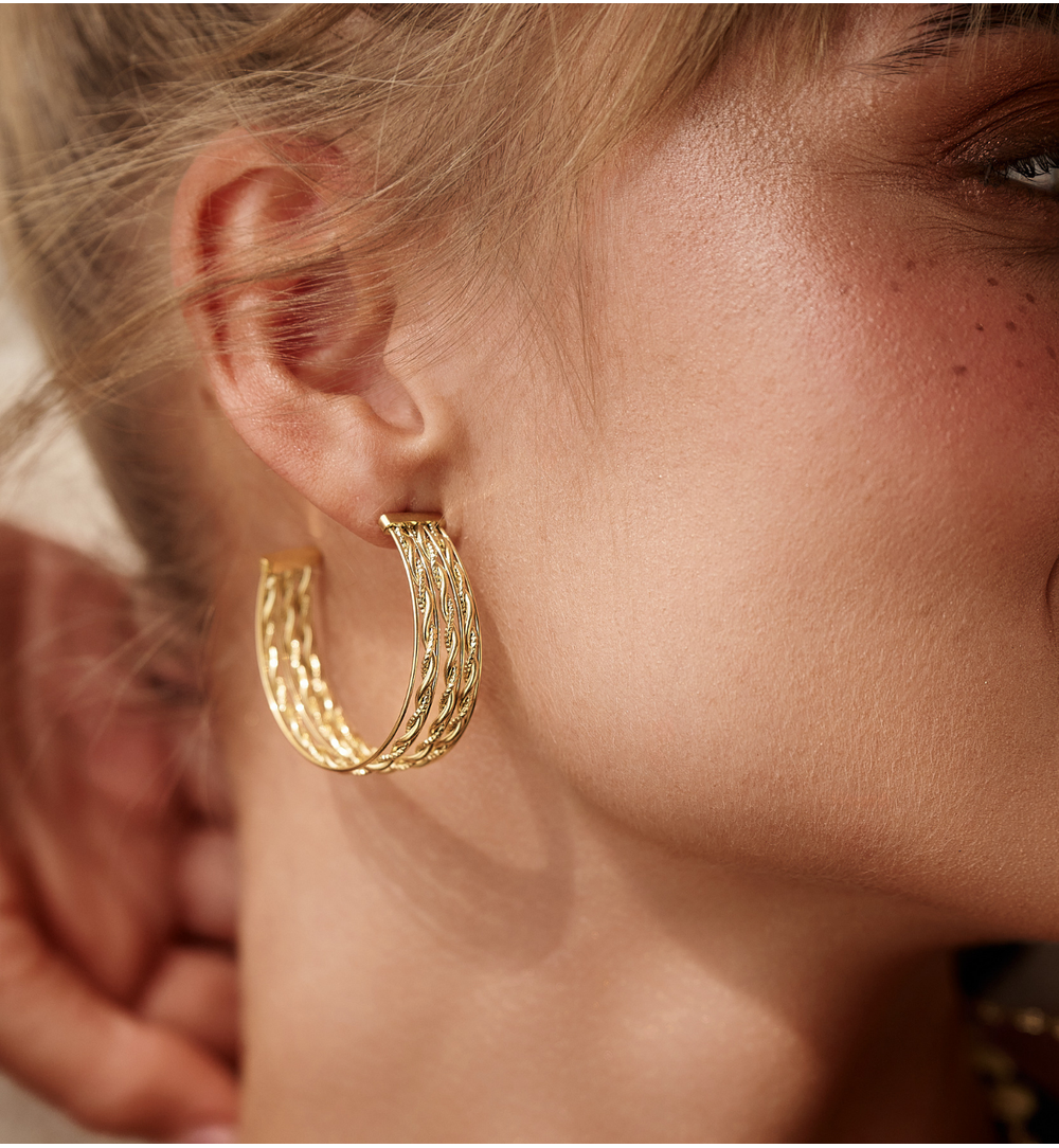 Kolczyki złote okrągłe KRG1090