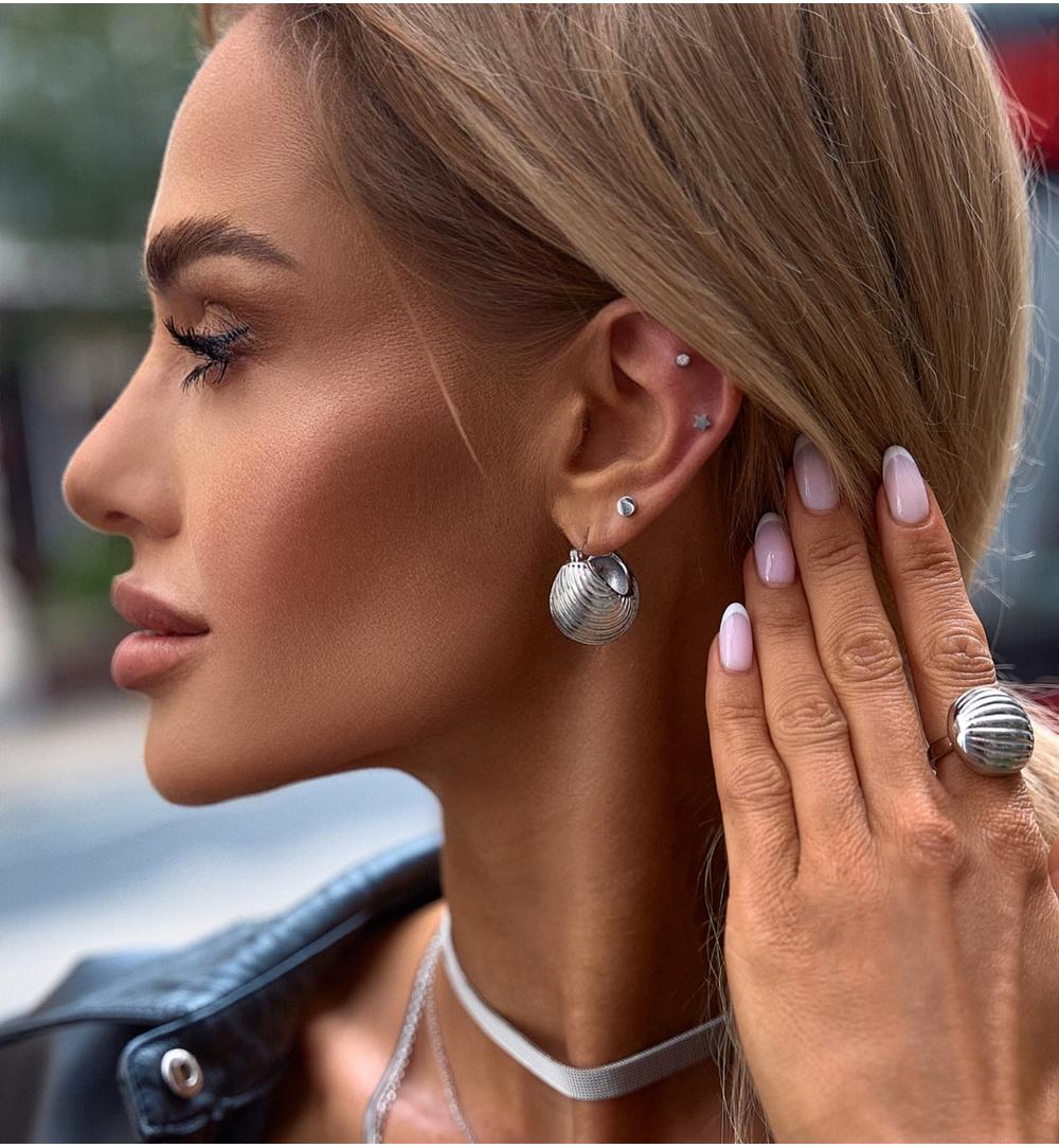 Kolczyk srebrny z gwiazdką Piercing KSA0739