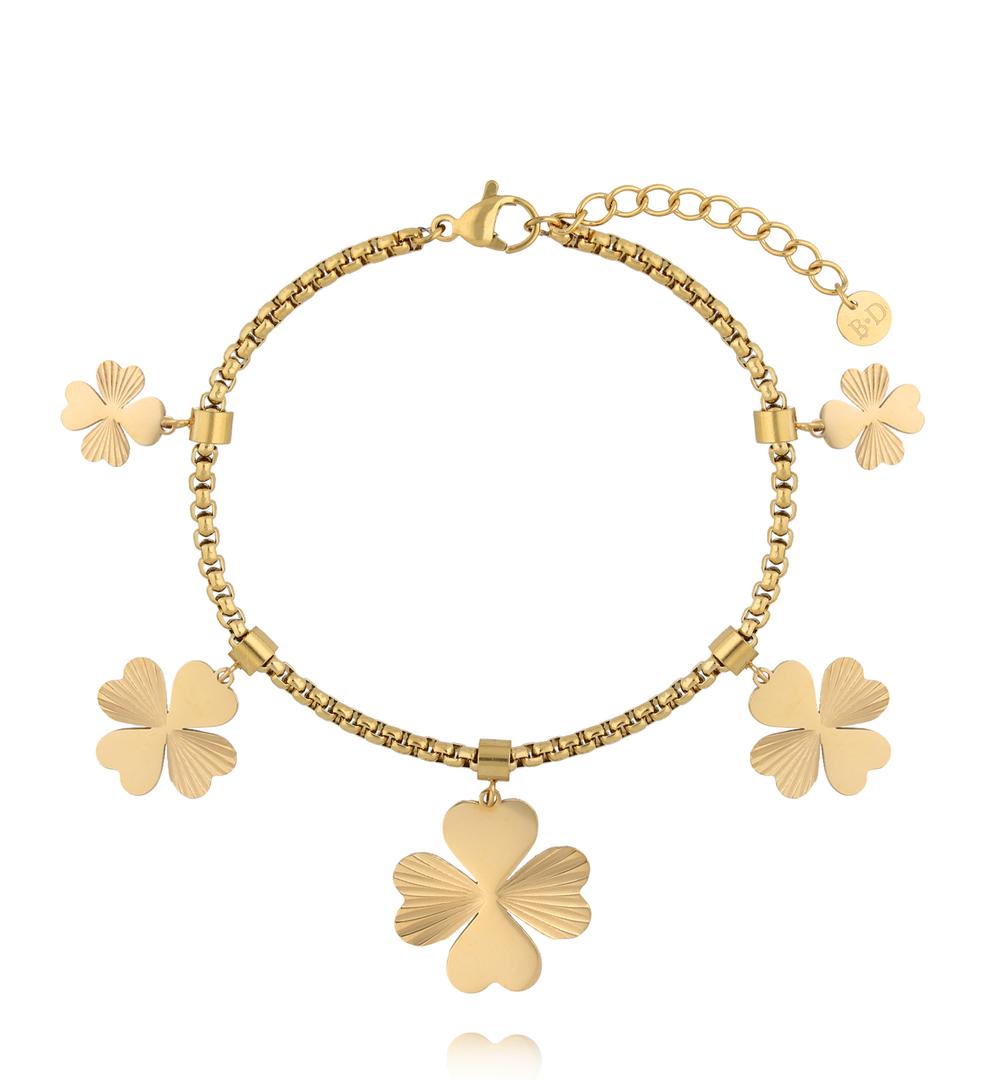 Zestaw biżuterii z motywem koniczynek ZN0125